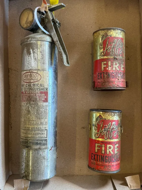 (3) Vintage Small Fire Extinguisher