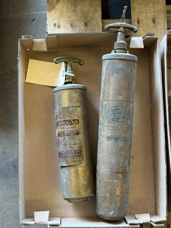 (2) Vintage Small General Fire Extinguishers