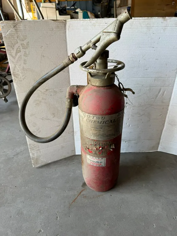 Vintage Copper C-O-Two Dry Chemical Fire Extinguisher