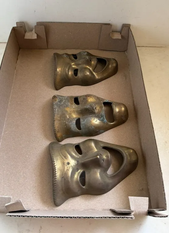 (3) Brass Masks