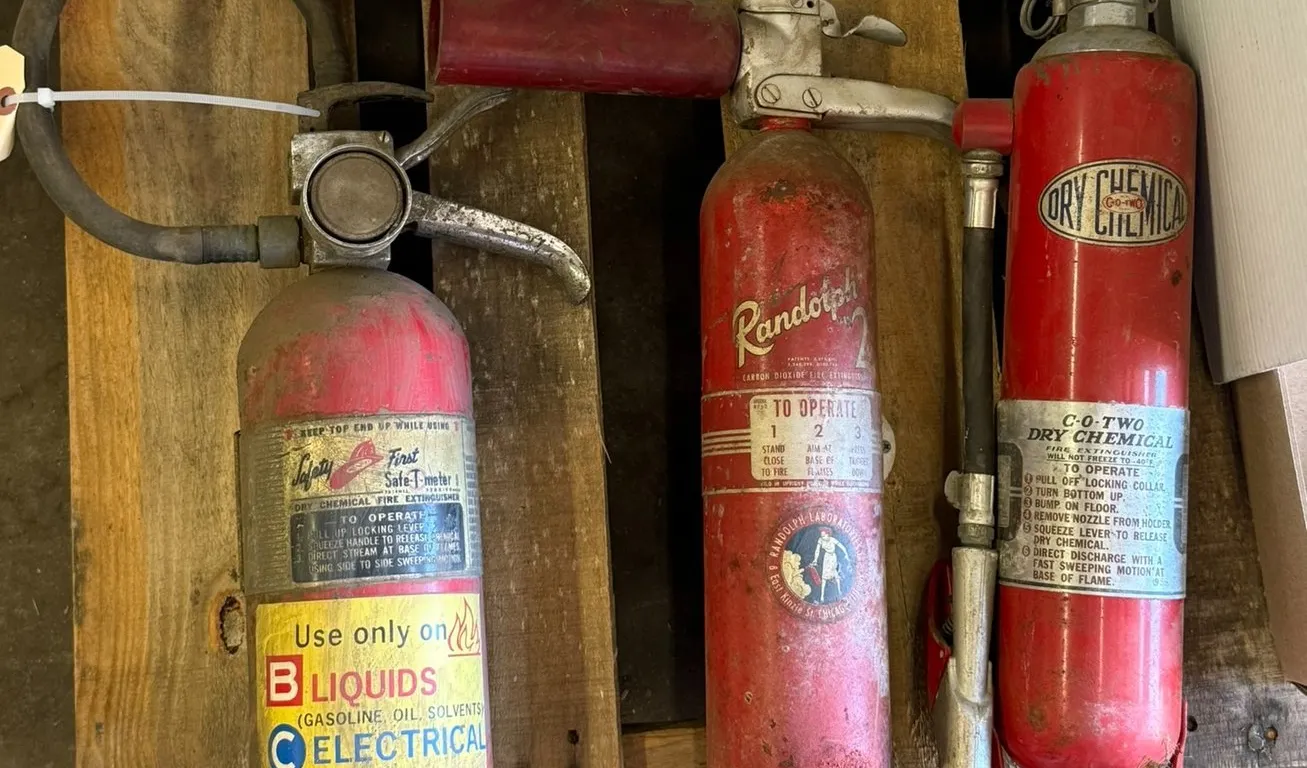 (3) Vintage Small Fire Extinguisher