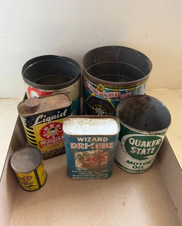 (6) Vintage Tins