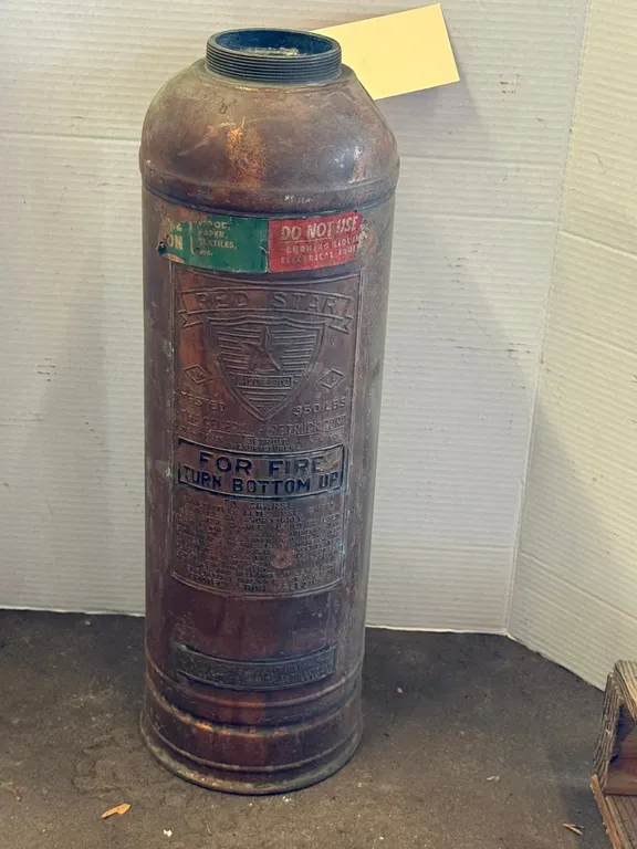 Vintage Red Star Fire Extinguisher