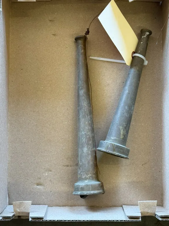 (2) Vintage Fire Man Nozzles