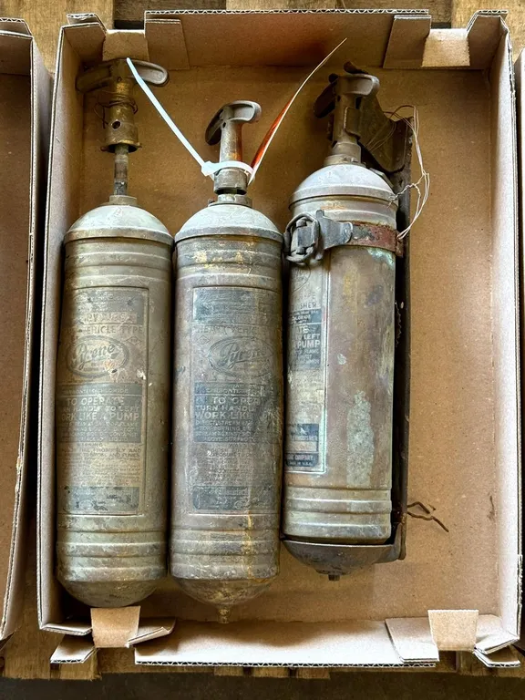 (3) Vintage Small Pyrene Fire Extinguishers
