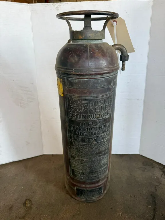Vintage The Ecnarusni Fire Extinguisher
