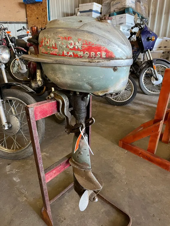 Johnson Sea Horse Boat Motor with Stand