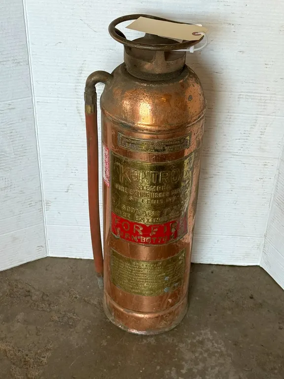 Vintage Copper Kontrol Fire Extinguisher