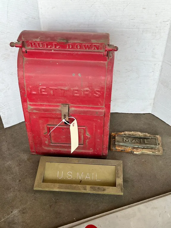 Vintage Mailbox and (2) Mail Slots