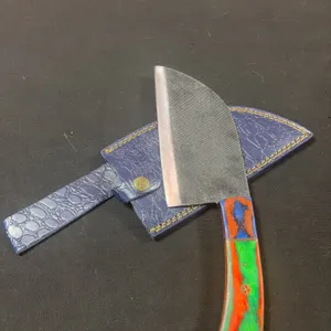 Handmade Carbon Steel Cleaver with Leather Sheath