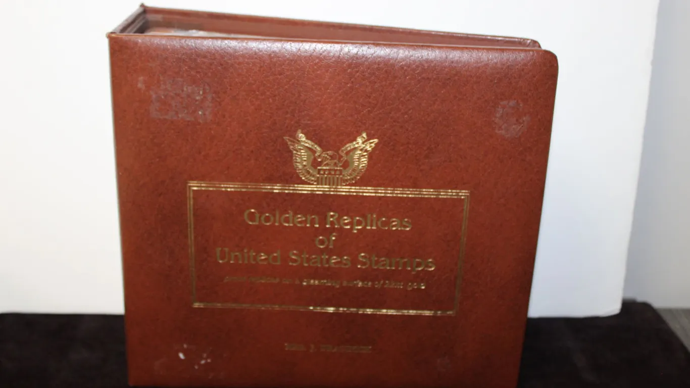 Golden Replicas of U.S. Stamps Collector Album
