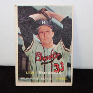 1957 Topps Lew Burdette Baseball Card