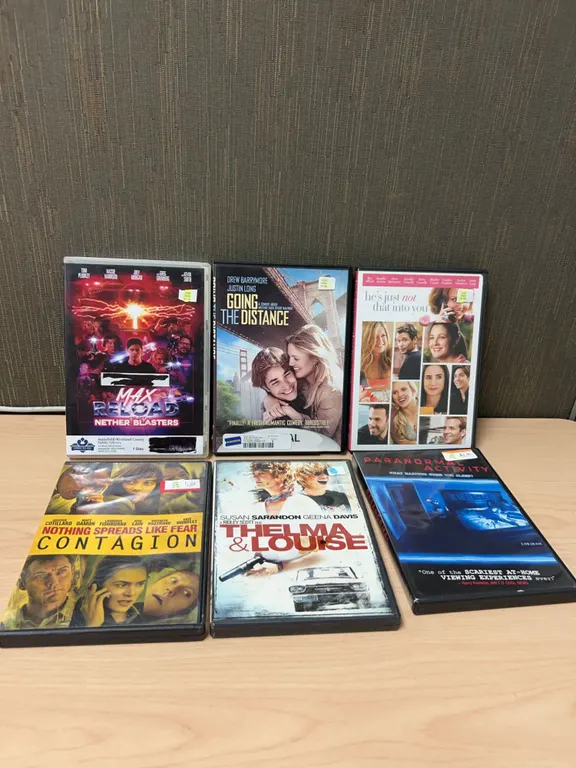 Six Assorted DVD Movies, Various Genres
