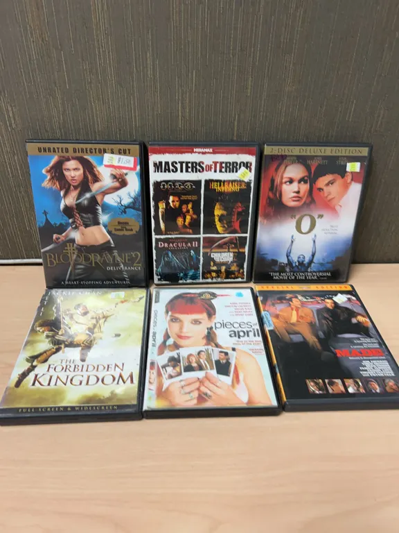 6 DVD Movies Including Action, Drama, and Horror