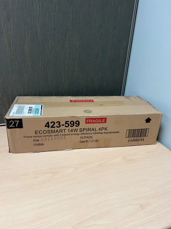 EcoSmart 14W Spiral CFL Light Bulbs Case, 10 Packs of 4