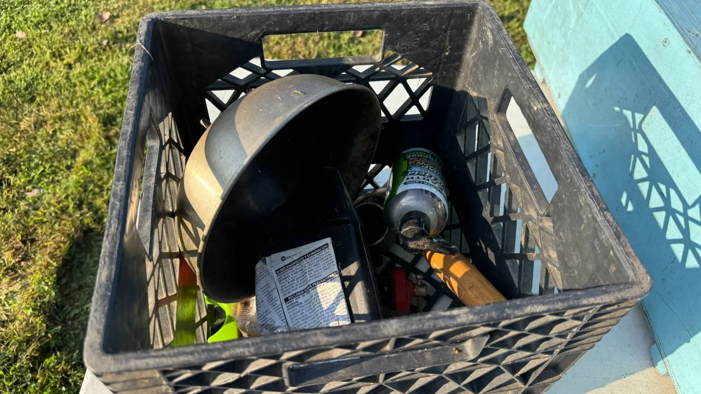 Plastic Crate with Tools
