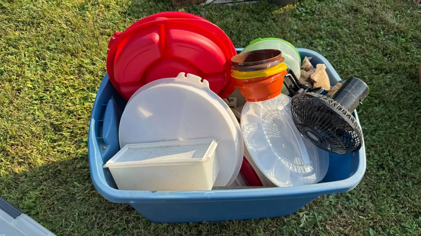 Plastic Storage Items Lot