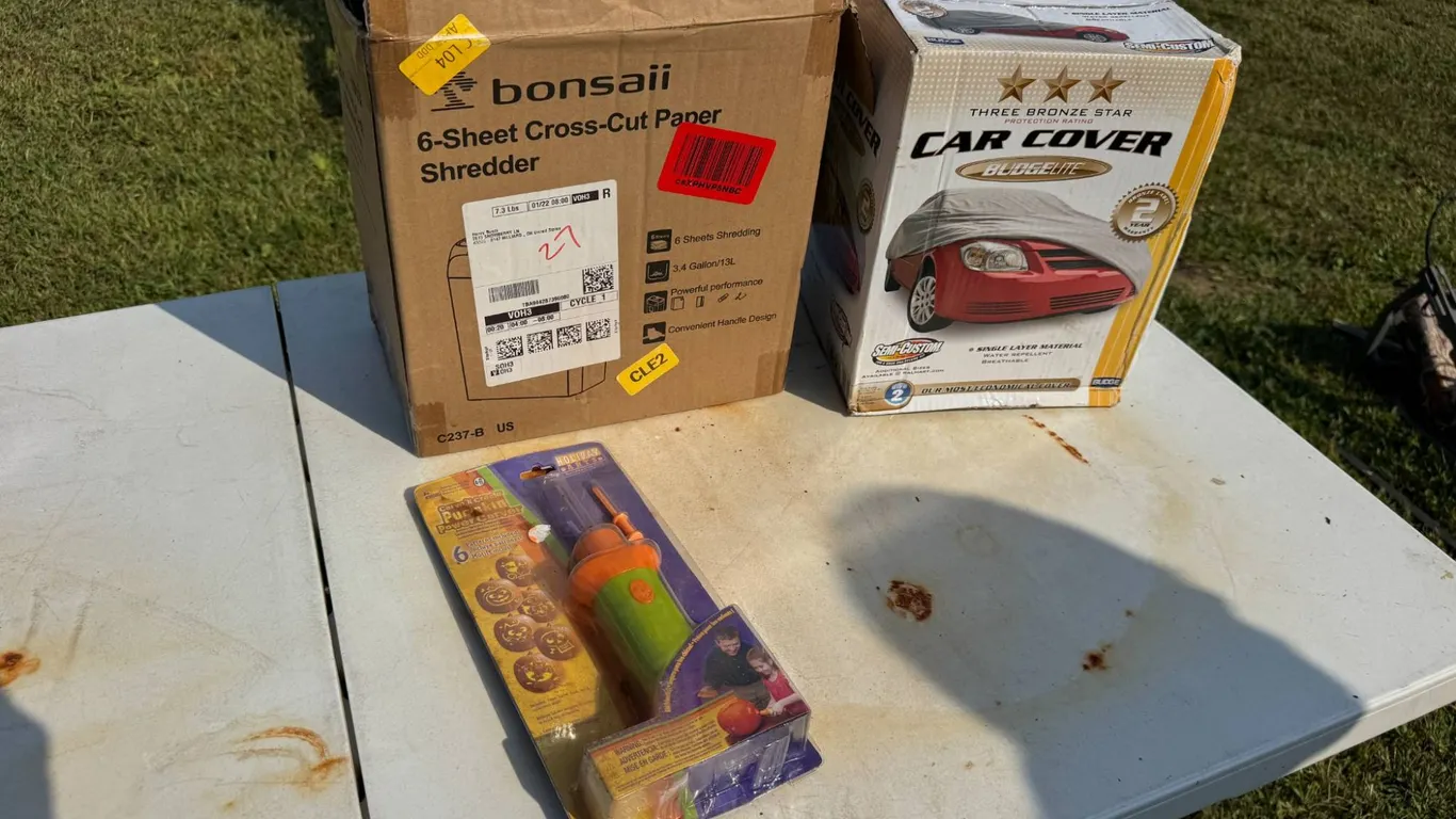 Car Cover, Shredder, Toy Lot
