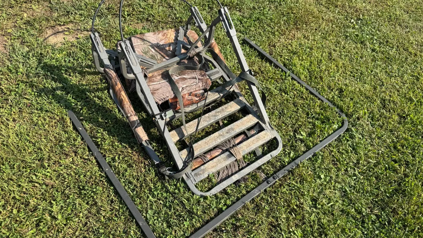 Tree Stand With Camouflage Seat