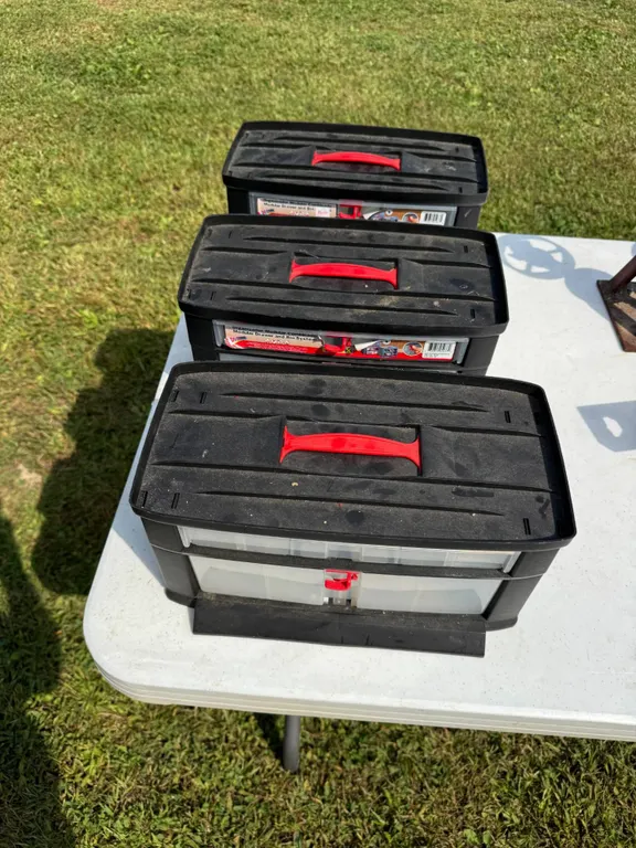 3 Plastic Toolboxes