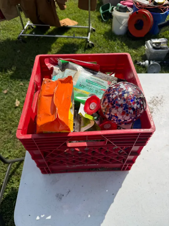 Garden Supplies in Crate