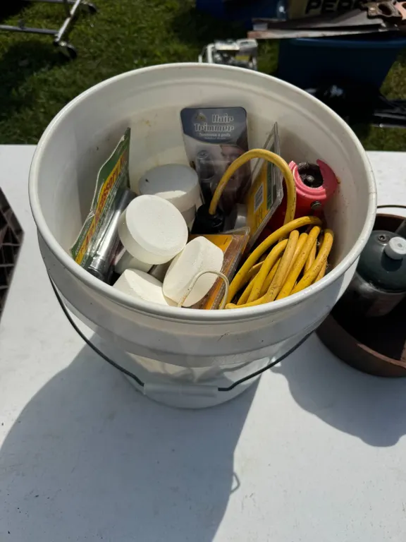 Bucket with Tools and Accessories