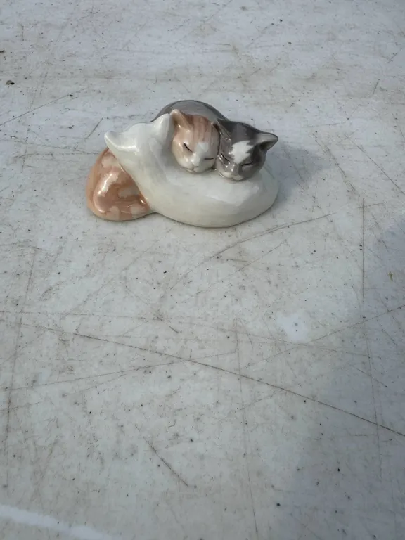 Porcelain Cat Figurine
