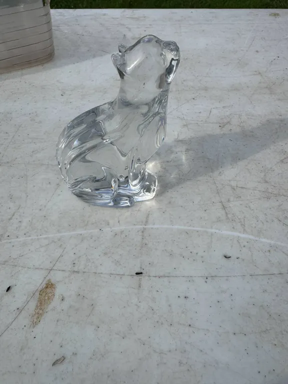 Orrefors Crystal Dog Figurine
