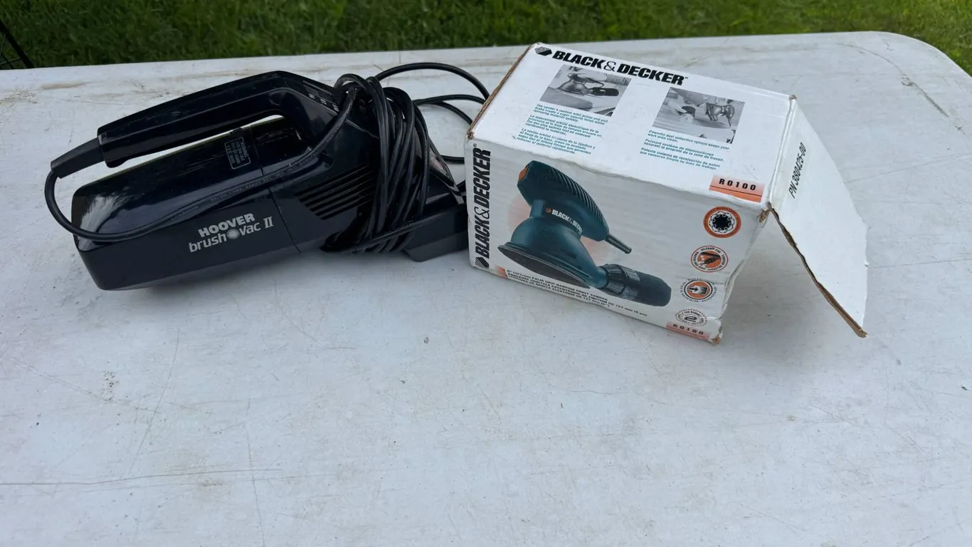 Hoover Brush Vac & Black+Decker Sander
