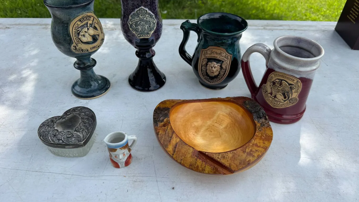 Renaissance-Themed Drinkware Lot