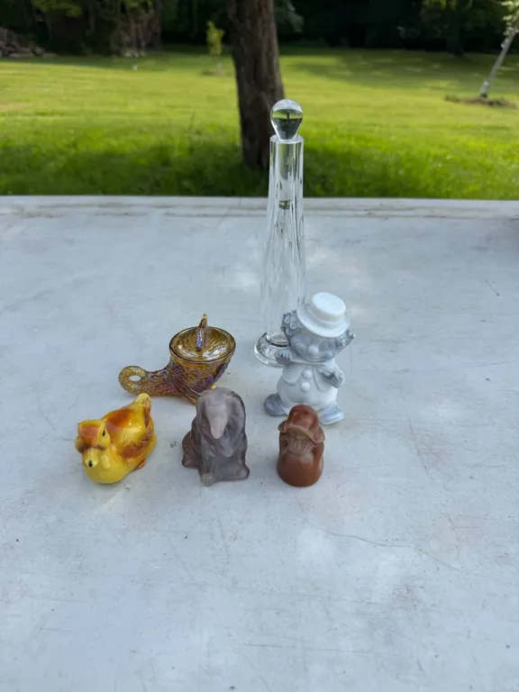 Ceramic and Glass Figurines Set