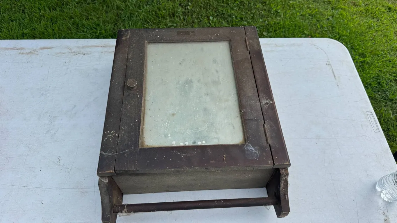 Wood And Glass Wall Cabinet