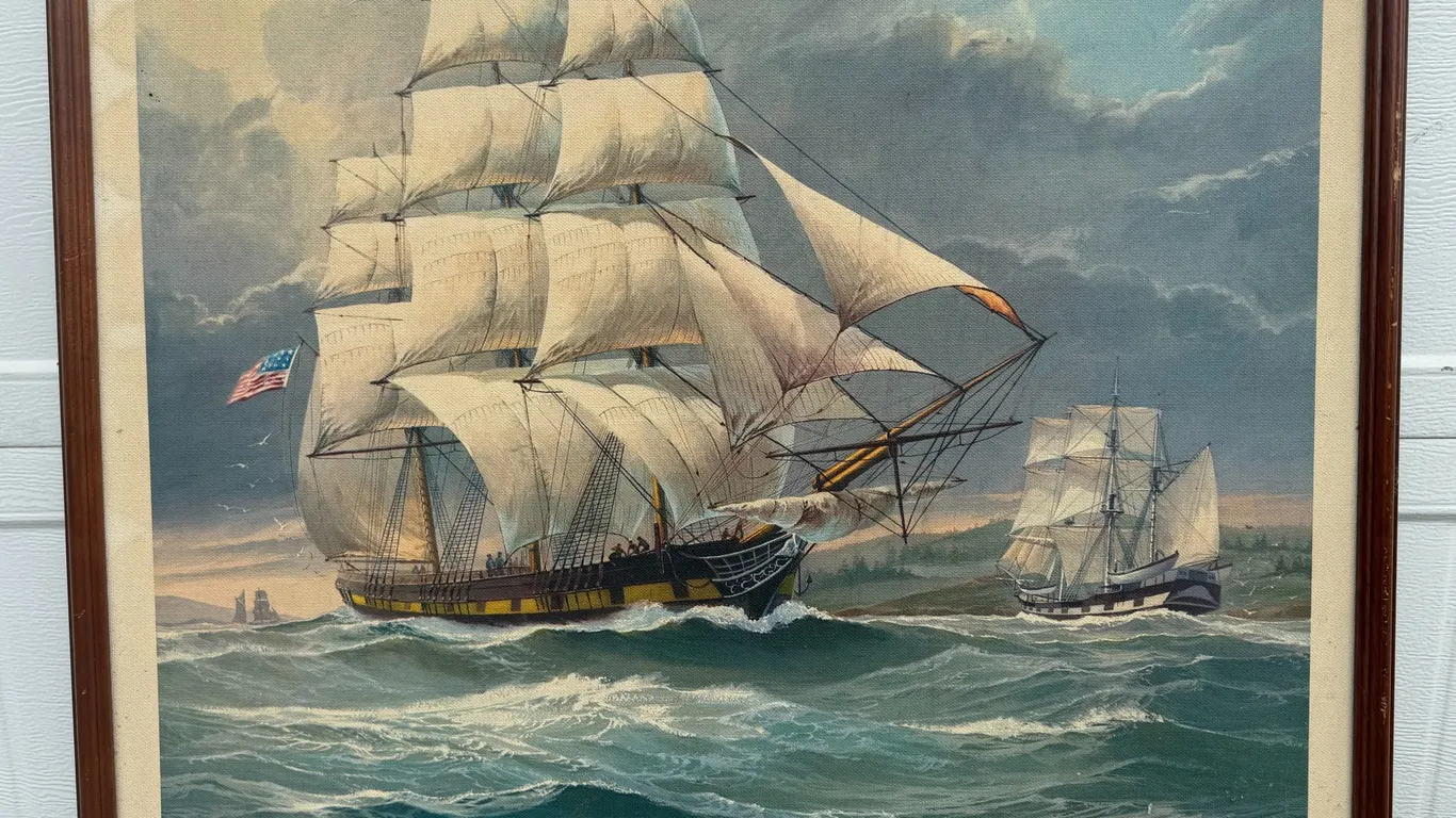 James Mitchell Mount Vernon Sailing Ship Print