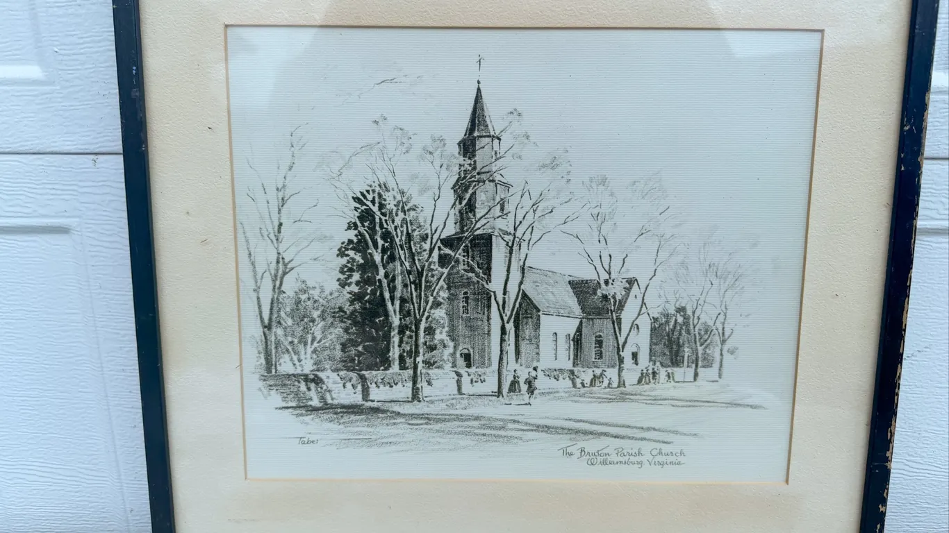 Taber Bruton Parish Church Williamsburg Print