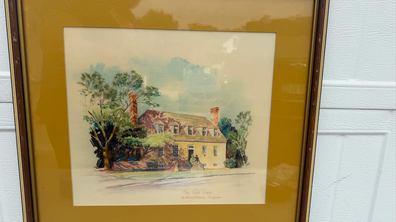 Taber Red Lion Williamsburg Virginia Framed Art