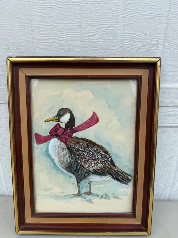 Frances Cellozzi Signed Goose Watercolor