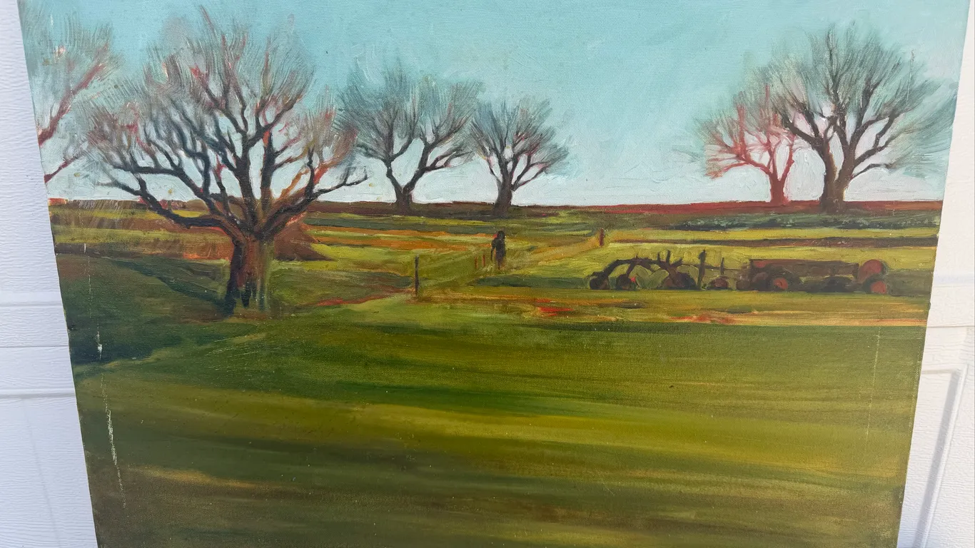 Rural Landscape Canvas Painting K. Wuthrich