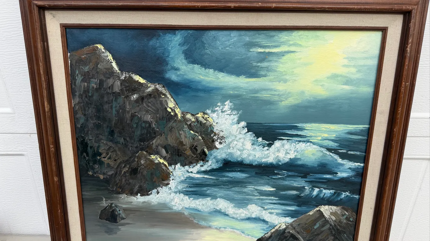 G. Gammell 1972 Coastal Oil Painting