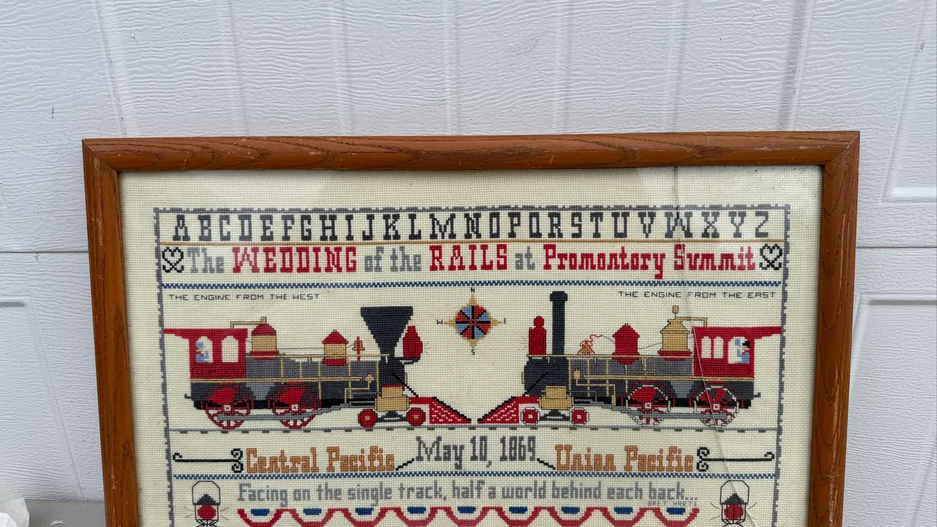 Promontory Summit Railroad Cross Stitch