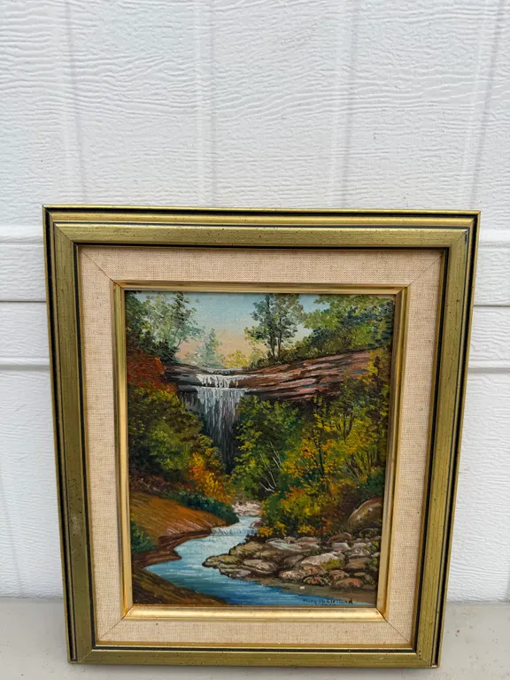 Mary McClelland Signed Waterfall Painting