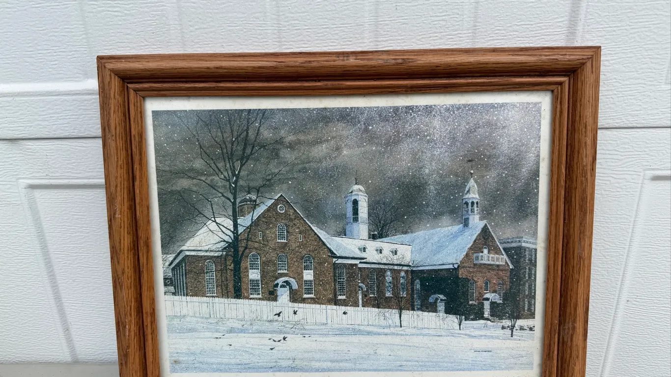 1971 R.B. Dance Winter Church Framed Print