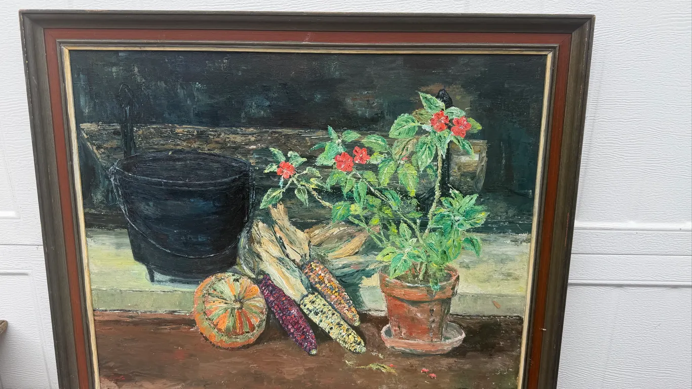 Pat Johnson 1975 Framed Harvest Still Life