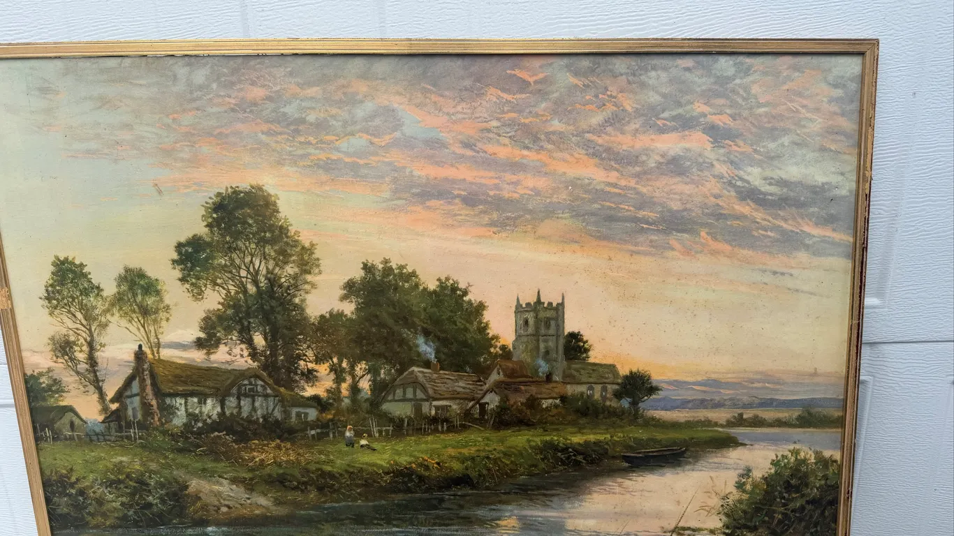 D. Sherrin English Village Landscape Print