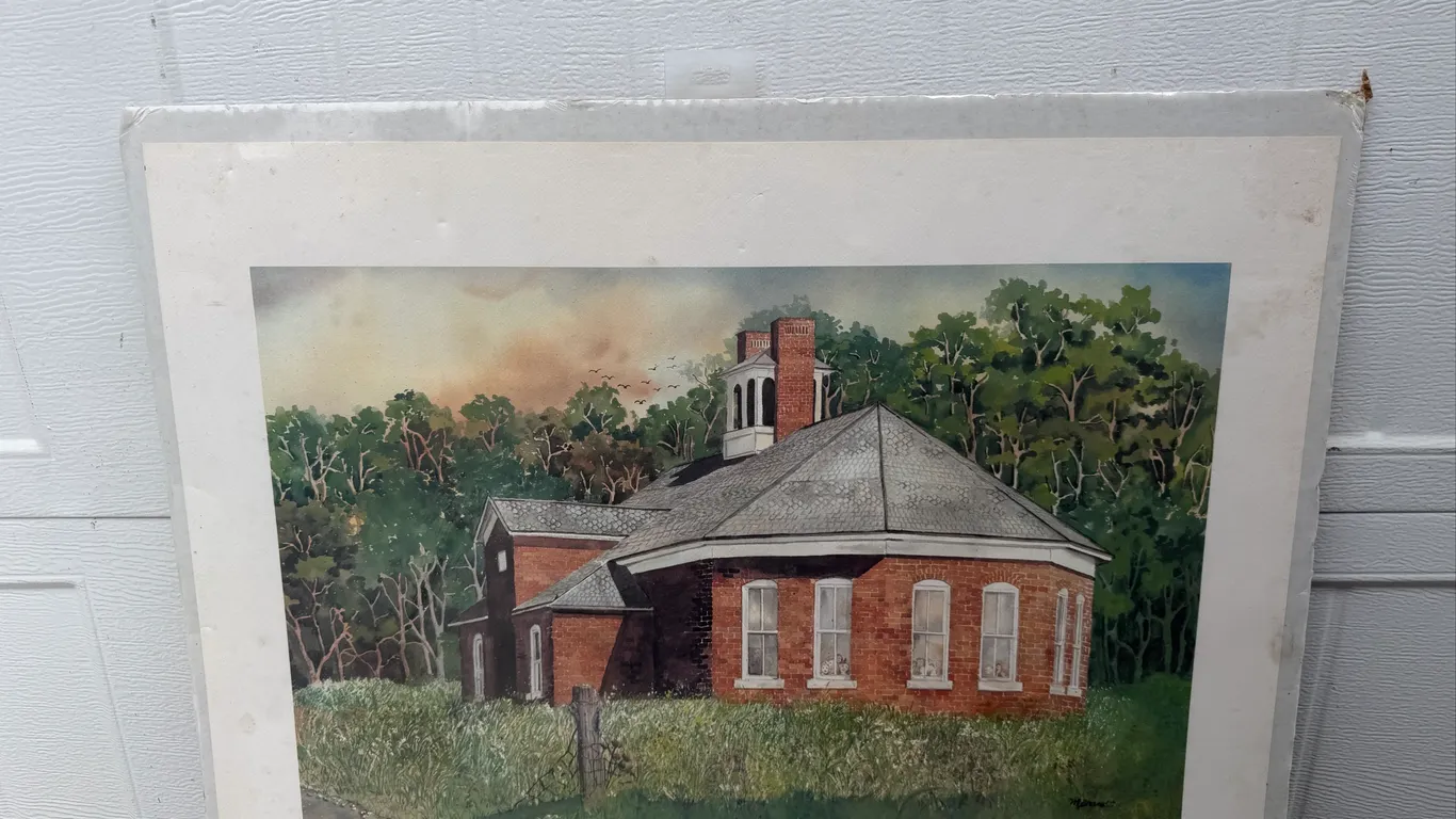 Marge Brandt Corn Cob College Signed Print
