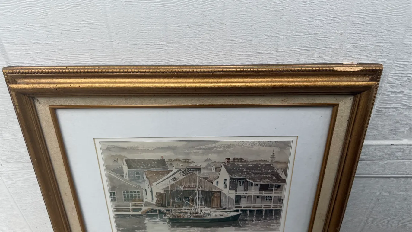 G.S. Hill Nantucket Lobster Wharf Print