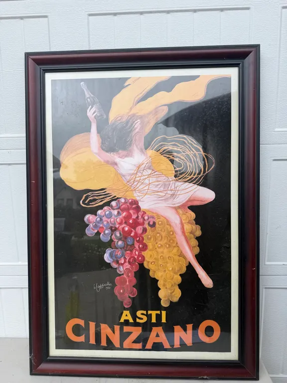 Asti Cinzano Cappiello Framed Advertising Poster