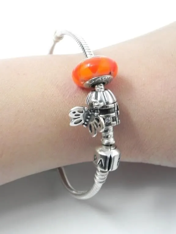 STERLING PANDORA CHARM BRACELET 28.57g