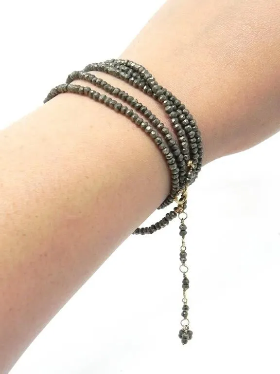 ANNE SPORTUN PYRITE BRACELET W/ 18KT CLASP