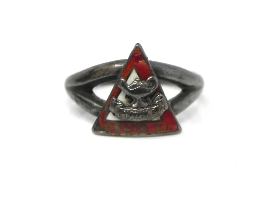 STERLING SILVER "DELTA" RING 2.62g