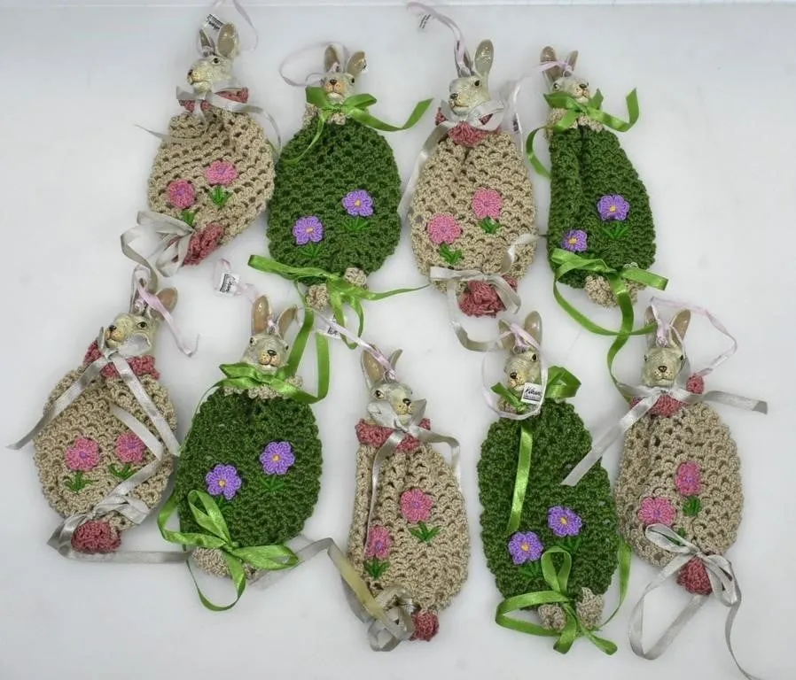 KATHERINES COLLECTION BUNNY ORNAMENTS
